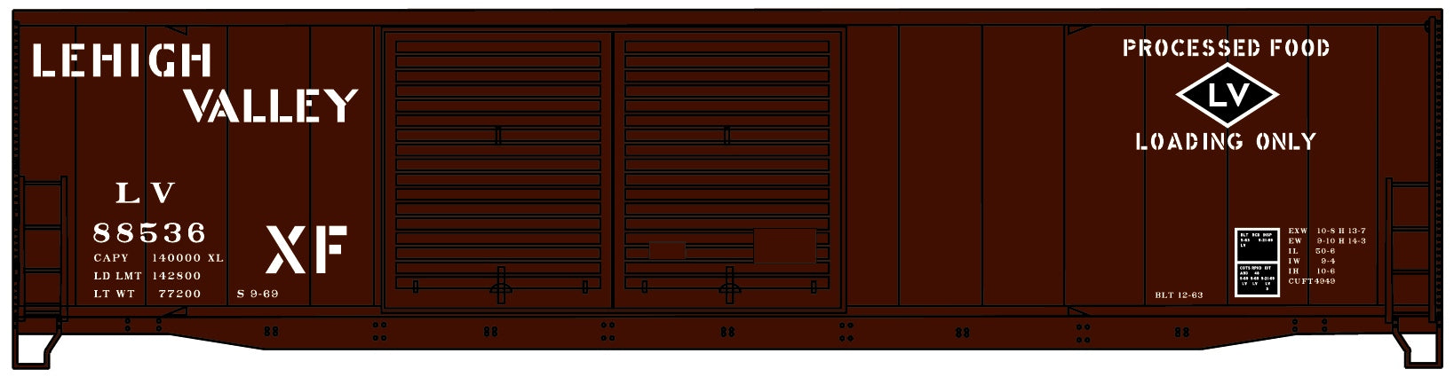 Accurail 5918 Ho 50'Dd Steel Boxcar Lv