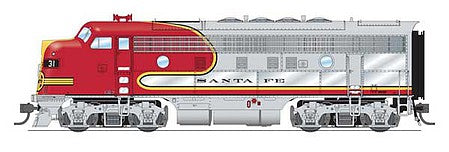 Broadway Limited 6658 HO Scale EMD F3A - Sound and DCC - Paragon4 -- Santa Fe #31C (Warbonnet; silver, red)