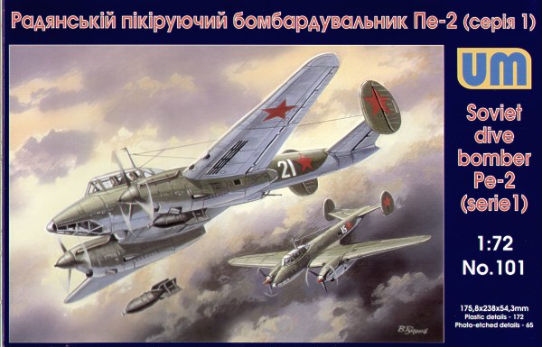 Unimodel 101 1/72 Pe2 Early Soviet Dive Bomber