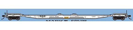 Trainworx 2846202 N Scale Mark III Flexi-Van Flatcar - Ready to Run -- North American NIFX-MILW #2 (white)