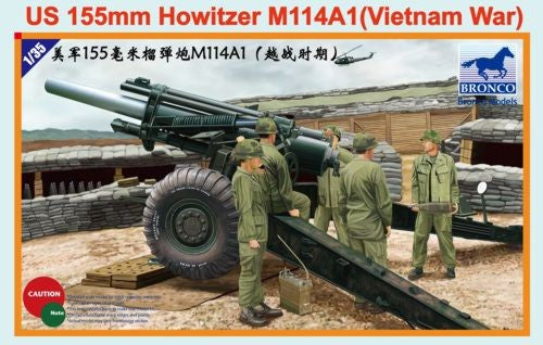 Bronco Models 35102 1/35 US 155mm M114A1 Howitzer Gun Vietnam War