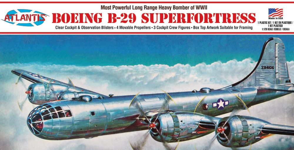 Atlantis Models 208 1/120 WWII B29 Superfortress Long Range Heavy Bomber (formerly Revell)