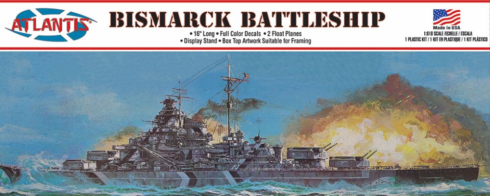 Atlantis Models 3008 1/618 German Bismarck Battleship (formerly Monogram)