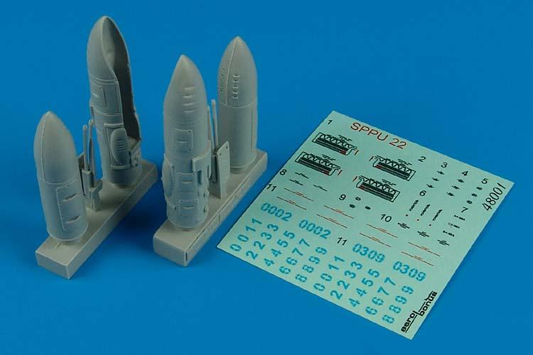 Aerobonus 480001 1/48 SPPU22 Soviet Gun Pods (D)