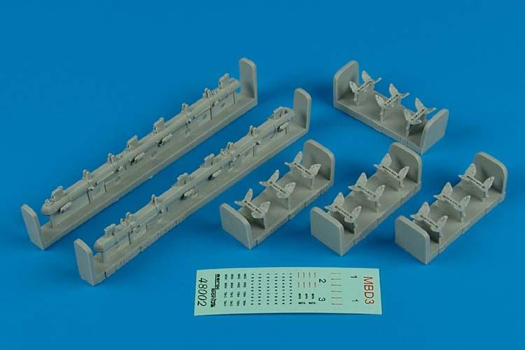 Aerobonus 480002 1/48 MBD3 Soviet Multiple Bomb Racks (D)