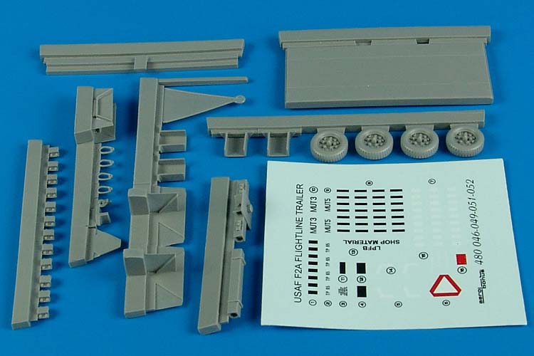 Aerobonus 480046 1/48 USAF F2A Flightline Steel-Type Platform Trailer (D)