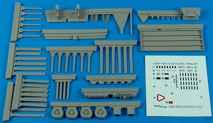 Aerobonus 480049 1/48 USAF Flightline F2A Steel-Type Platform Trailer w/Racks (D)