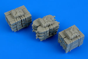 Aerobonus 480119 1/48 US Army Load; Crates, Ammo Boxes & Sacks on Skids