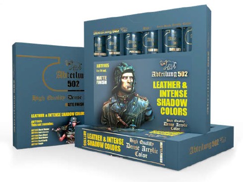 Abteilung 502 1165 Leather & Intense Shadow Acrylic Paint Set (6 Colors) 20ml Tubes (D)