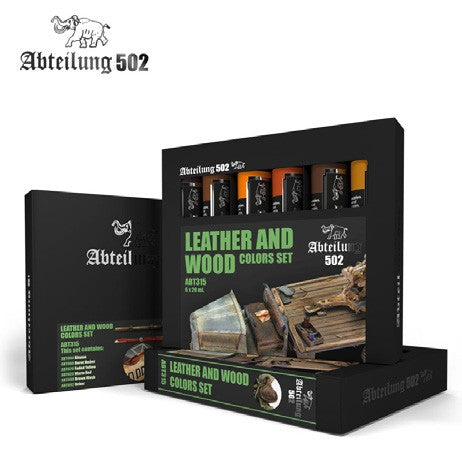 Abteilung 502 315 Leather & Wood Oil Paint Set (6 Colors) 20ml Tubes