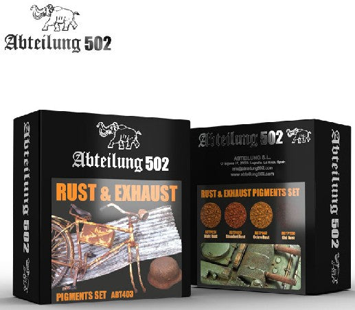 Abteilung 502 403 Rust & Exhaust Pigment Set (4 Colors) 20ml Bottles