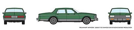 Rapido Trains 800002 HO Scale 1980-1985 Chevrolet Caprice Sedan - Assembled -- Green