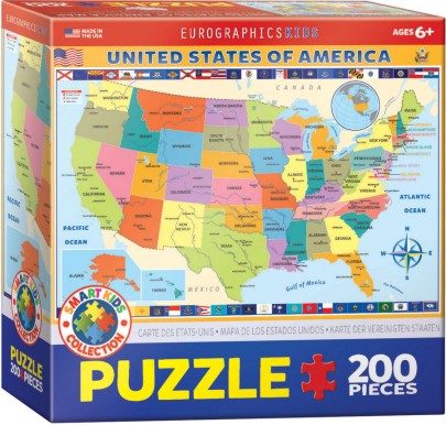 Eurographics 60651 Map of the USA Puzzle (200pc)