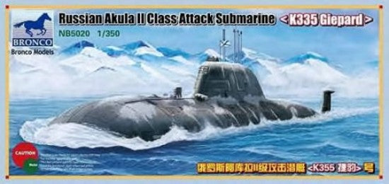 Bronco Models 5020 1/350 Russian Akula II Class K335 Giepard Attack Submarine