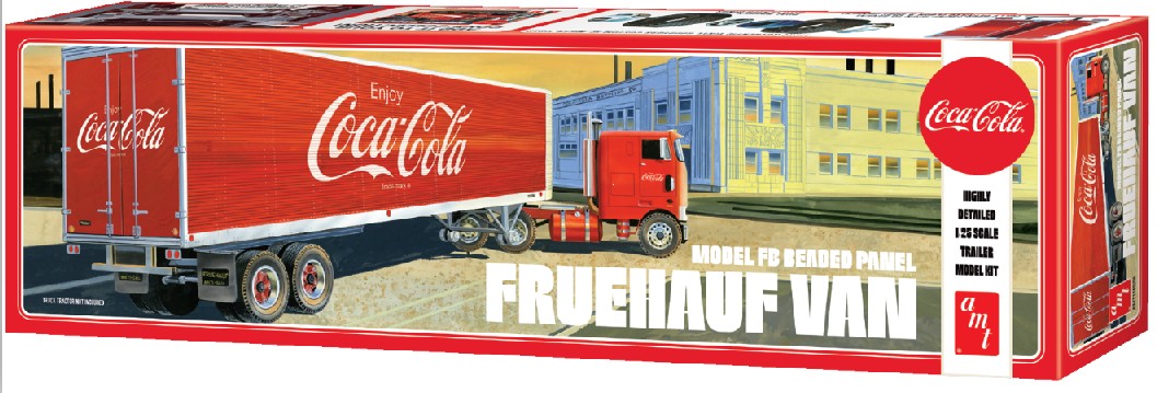 AMT Models 1109 1/25 Coca-Cola Fruehauf Van Model FB Beaded Panel Trailer