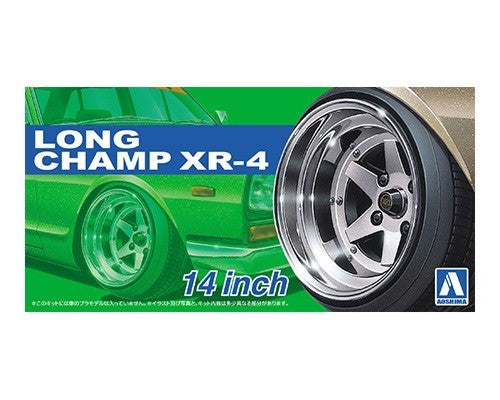 Aoshima 52570 1/24 Long Champ XR4 14" Tire & Wheel Set (4)