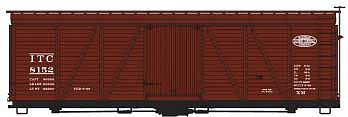 Accurail 1168 HO Scale Fowler 36' Wood Boxcar - Kit -- Illinois Terminal 8152 (Boxcar Red)
