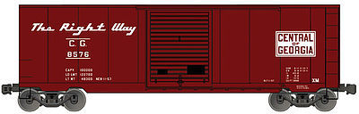 Accurail 3452 HO Scale 40' PS-1 Steel Boxcar - Kit -- Central of Georgia #8576 (Boxcar Red, The Right Way Slogan)