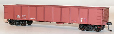 Accurail 3799 HO Scale AAR 41' Steel Gondola - Kit (Plastic) -- Data Only (Oxide Red)