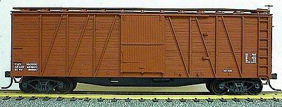 Accurail 4198 HO Scale 40' Single-Sheathed Wood Boxcar w/Wood Doors & Wood Ends - Kit -- Data Only (Mineral Red)