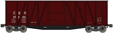 Accurail 4325 HO Scale 40' Single-Sheathed Wood Boxcar w/Wood Doors & Steel Ends - Kit -- Louisville & Nashville #47906 (Boxcar Red)