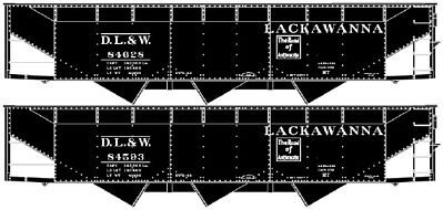 Accurail 75534 HO Scale 70T Tri HOp Lack 2#Set