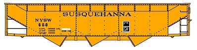 Accurail 7560 HO Scale 70Ton Triple HOpper Nys&W