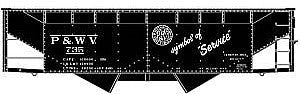 Accurail 77051 HO Scale 50T Os Twin HOpper P&Wv