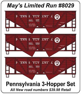 Accurail 8029 HO Scale Woodside Twin HOp Prr 3#Set