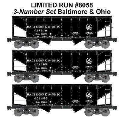 Accurail 8058 HO Scale 50T Os Twin HOp B&O 3#Set