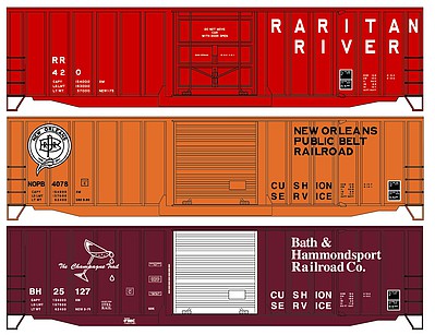 Accurail 8090 HO Scale 50'Per Diem Boxcar 3Carset