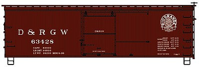 Accurail 80921 HO Scale 36' Wood Boxcar D&Rgw