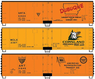 Accurail 8093 HO Scale 40' Stl Reefer #3Set
