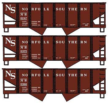 Accurail 8094 HO Scale Usra Twin HOpper 3#Set