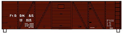 Accurail 80952 HO Scale 40'Wood Boxcar Ftddm&S
