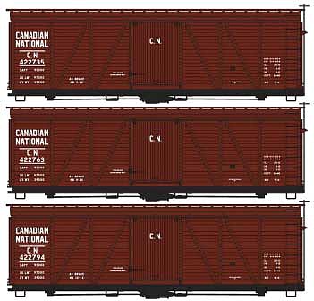 Accurail 8113 HO Scale 36' Fowler Wd Boxcars Cn 3P