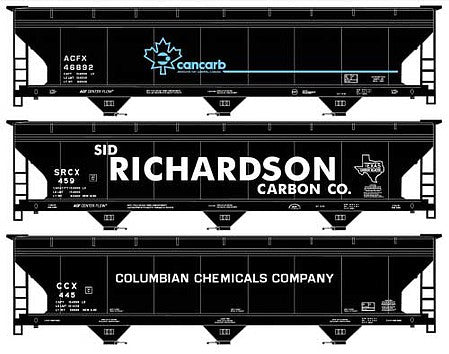 Accurail 8116 HO Scale Acf Covered HOpper 3# Set