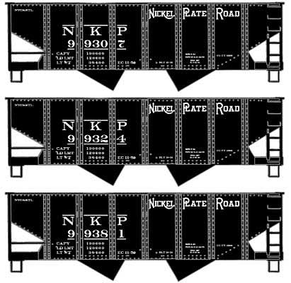 Accurail 8118 HO Scale Usra Twin HOpper Nkp 3#Set