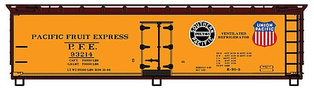 Accurail 81201 HO Scale 40' Wood Reefer Pacific Fruit Exp