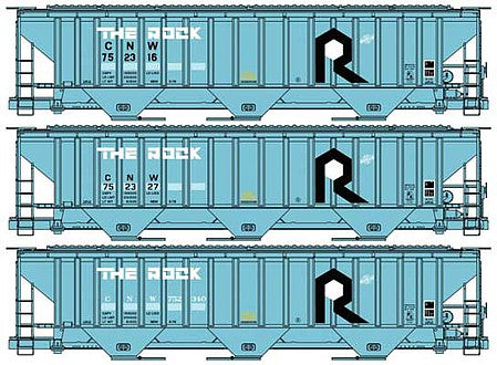 Accurail 8123 HO Scale Ps Cvd HOpper C&Nw Xri 3#Set