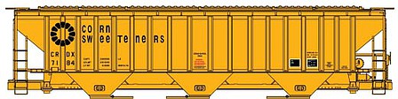 Accurail 81271 HO Scale Ps Cvd HOpper Corn Sweeteners