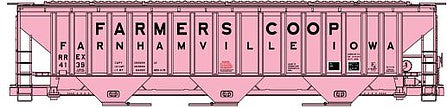 Accurail 81272 HO Scale Ps Cvd HOpper Farmers Co-Op