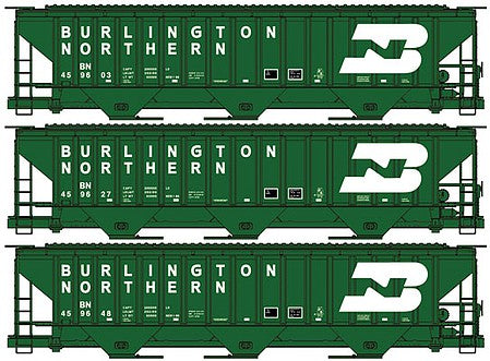 Accurail 8133 HO Scale 3-Bay Ps Cvd HOpper Bn 3#Set