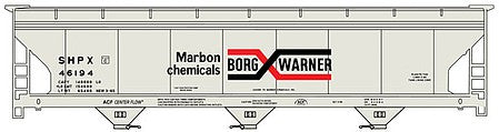 Accurail 81372 HO Scale 3-Bay Acf Cvd HOpper Priv Owner Borg