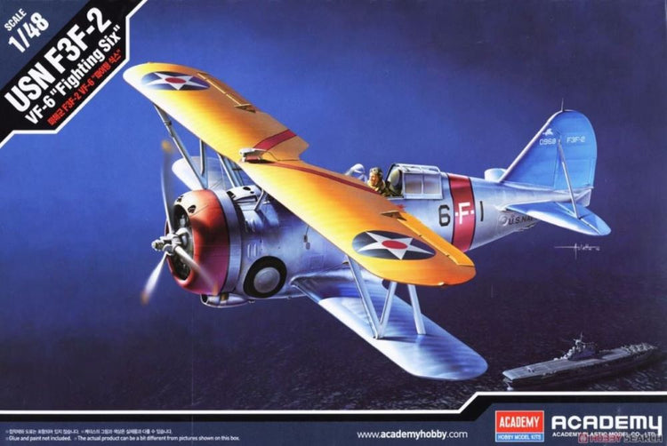 Academy 12326 1/48 USN F3F2 VF6 Fighting Six Biplane