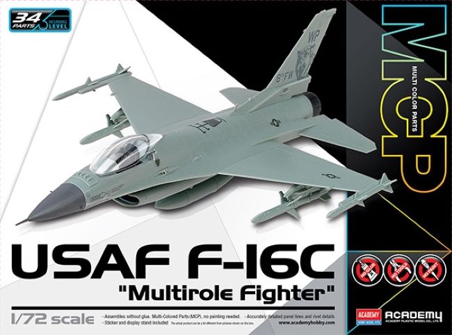 Academy 12541 1/72 F16C Multi-Role USAF Fighter (Snap)