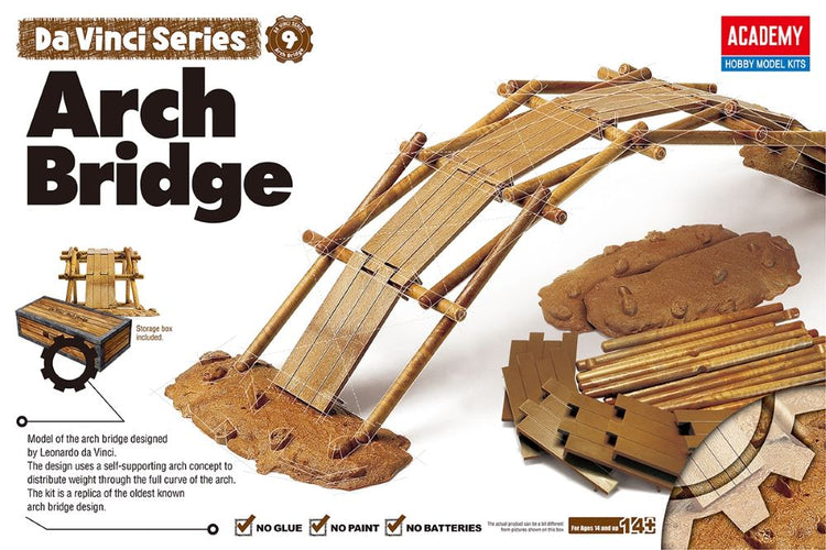 Academy 18153 DaVinci Arch Bridge (Approx 18"L) (Snap)