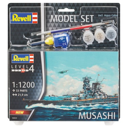 Revell 66822 1/1200 Musashi Japanese Battleship w/paint & glue