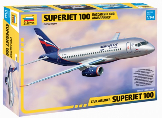 Zvezda 7009 1/144 Sukhoi Superjet 100 Passenger Airliner