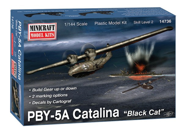 Minicraft 14736 1/144 PBY5A Catalina Black Cat Aircraft